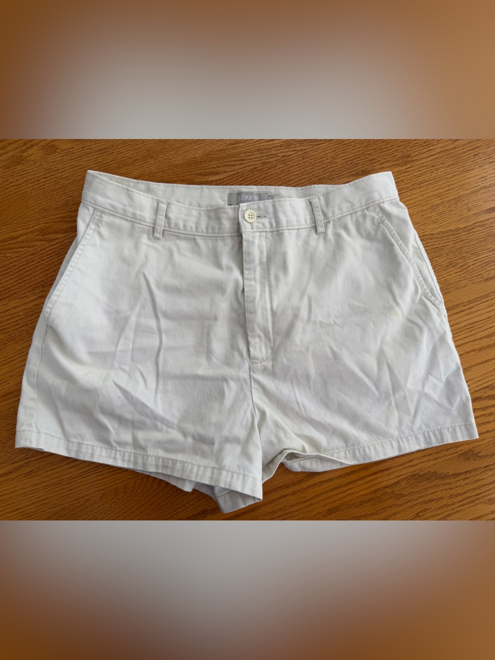 J. Crew Cream Cotton Chino Shorts